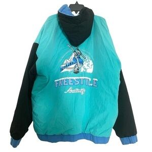 Vintage 60-80th Smasher Freestyle Activity Ski Snow Winter Jacket Blue Black